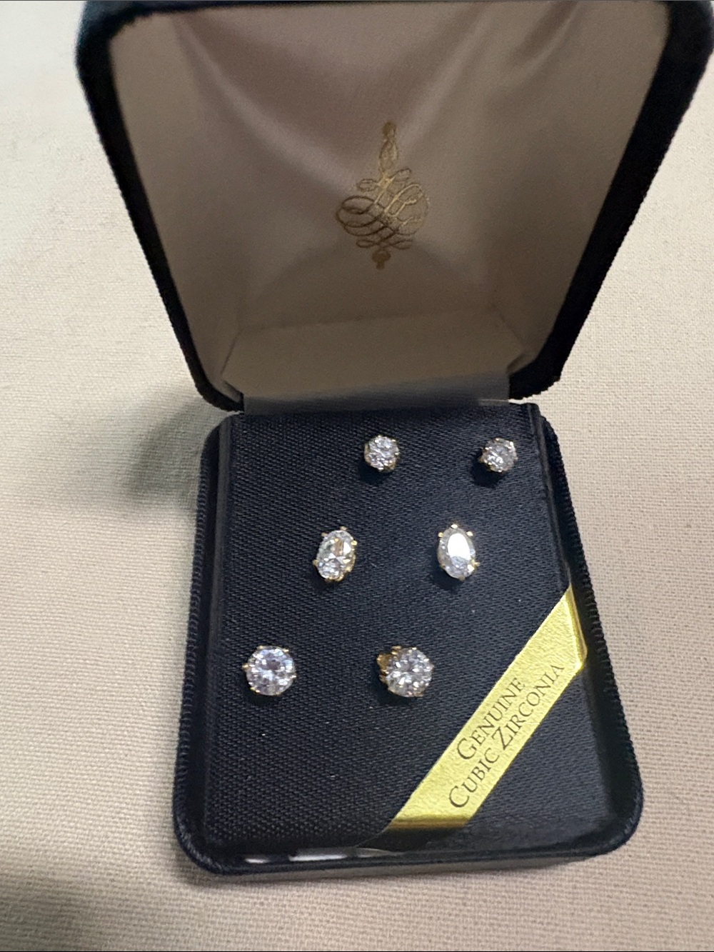 Classic White Cubic Zirconia Stud Earring Set